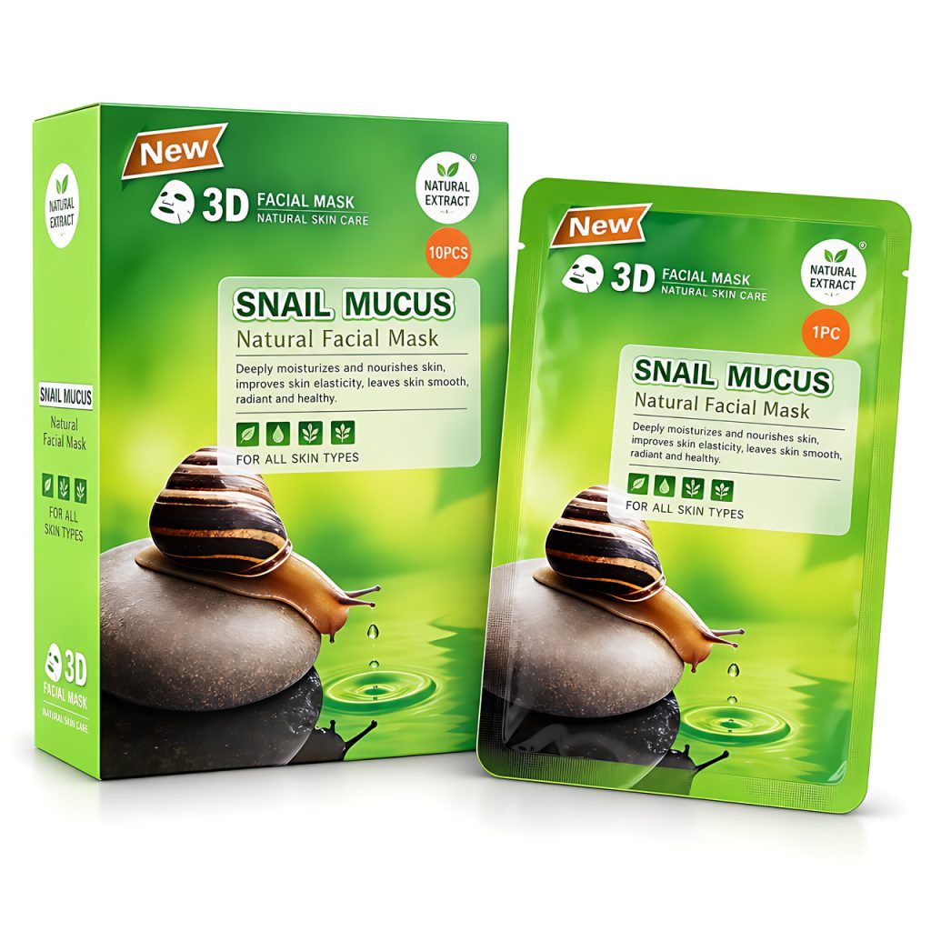3D Snail Mucun Natural Facial Mask 10 pcs.