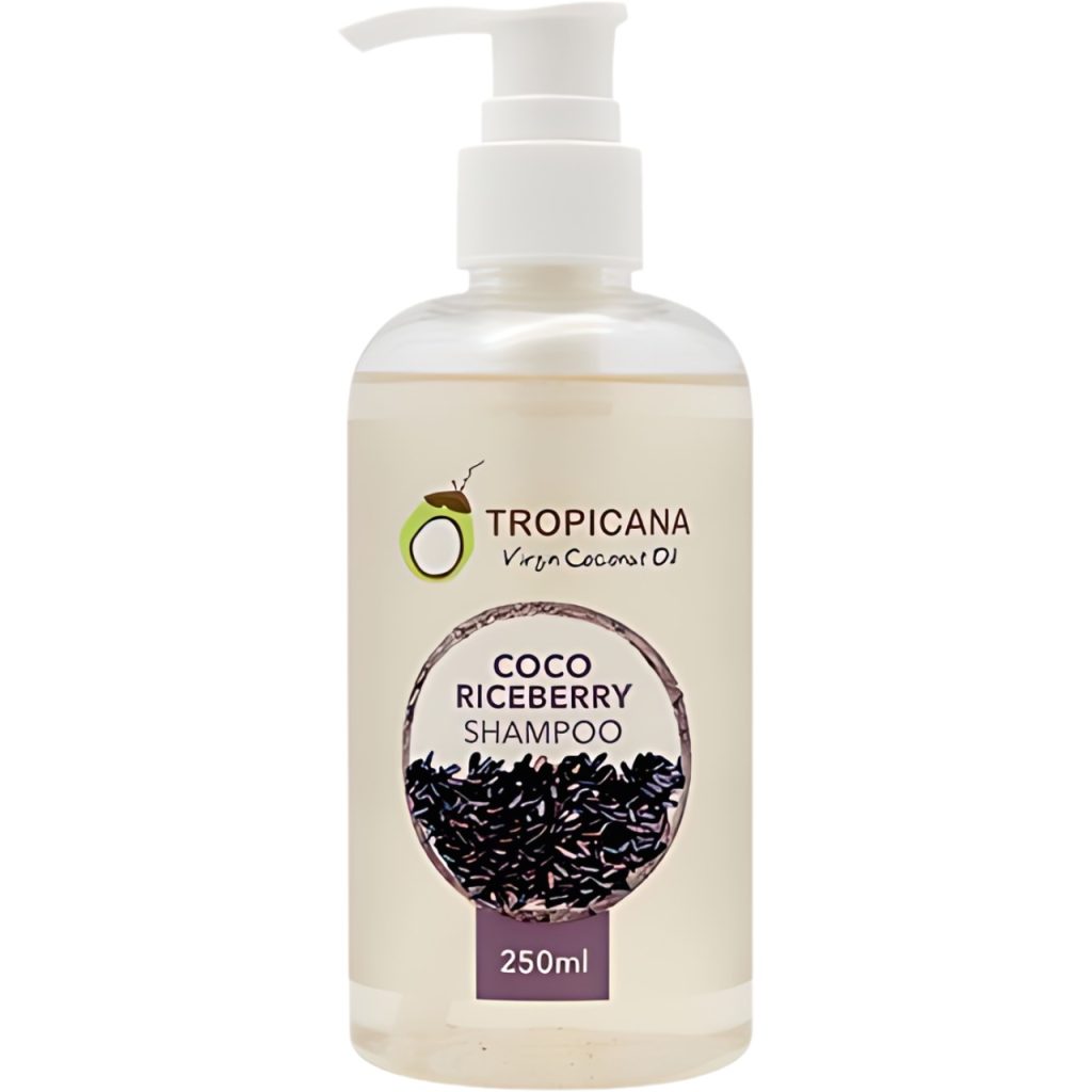 Cold-pressed Coconut Oil Shampoo Non-paraben With Rice Berry 250 ml.
