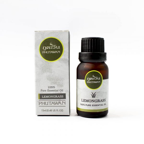 Phutawan Essential oil Lemongrass keeps the air fresh Effective in repelling insects mixed with massage oil Massage to relieve muscle aches stimulate digestion