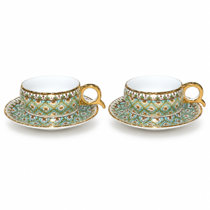 Thai Benjarong Espresso Cup and Saucer Set of Two — 3
