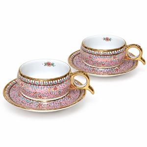 Thai Benjarong Espresso Cup and Saucer Set of Two — 4