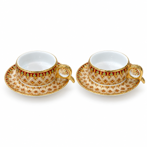 Thai Benjarong Espresso Cup and Saucer Set of Two — 8