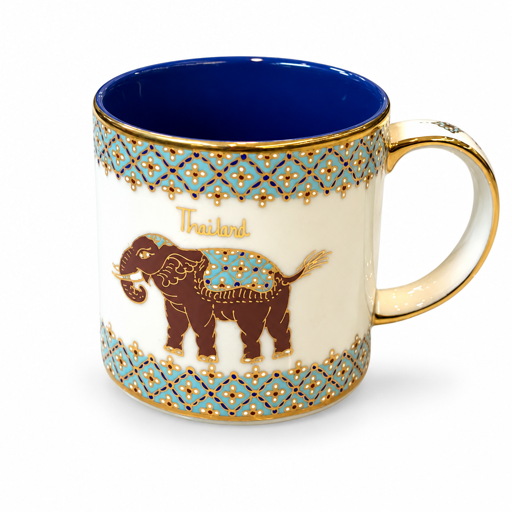 Benjarong ceramic coffee and tea mug by JJ Benjarong — 3