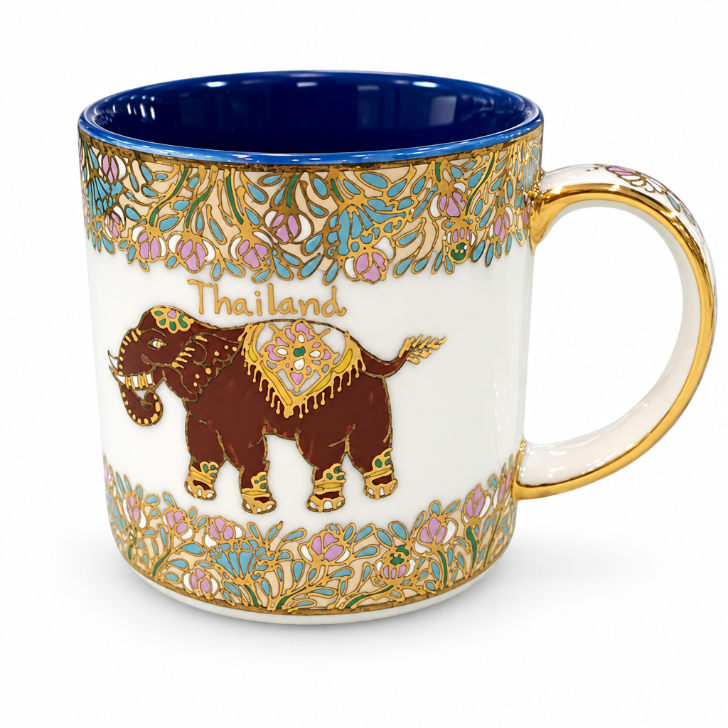 Benjarong ceramic coffee and tea mug by JJ Benjarong — 4