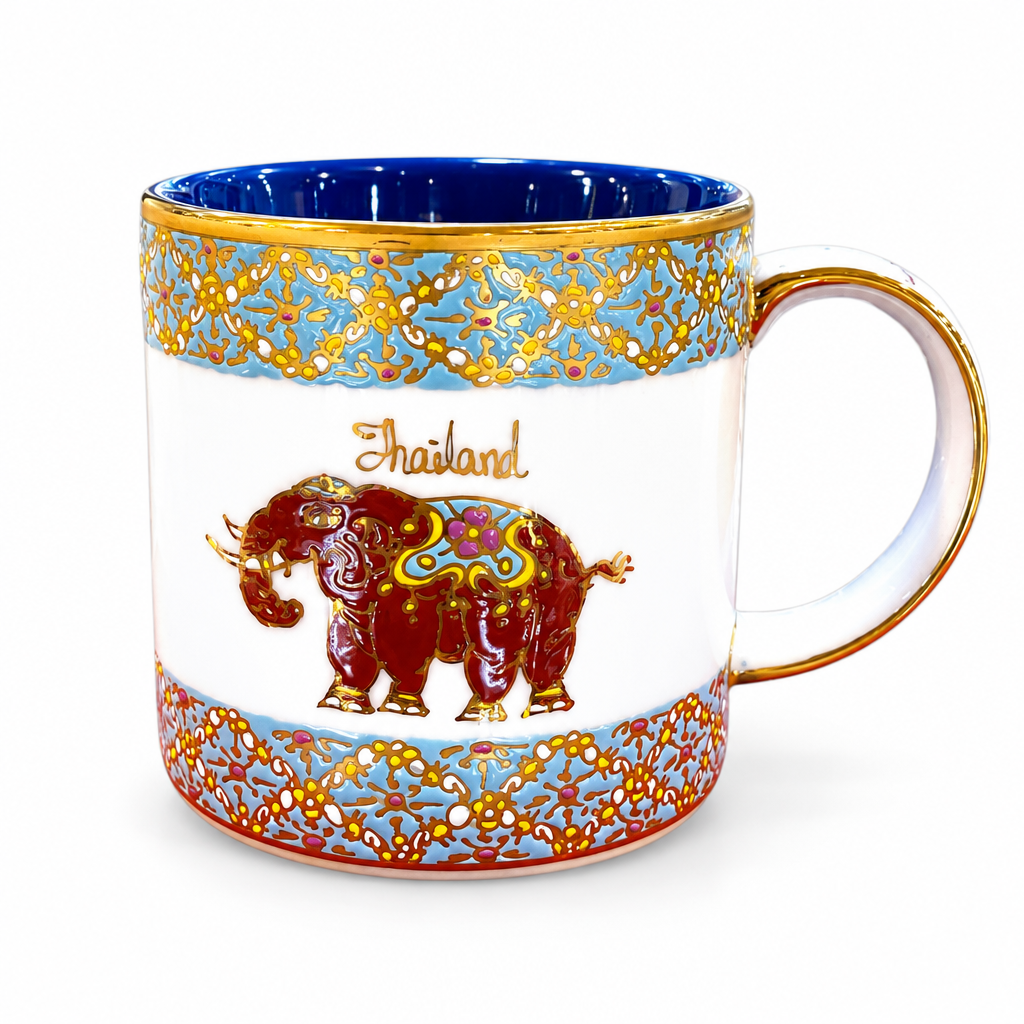 Benjarong ceramic coffee and tea mug by JJ Benjarong — 6