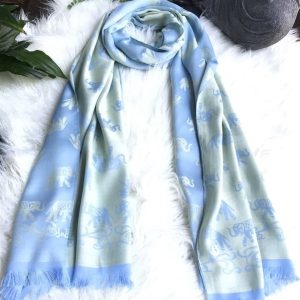 Asia Thai Silk Elephant Floral Scarf, 1 Piece — 22