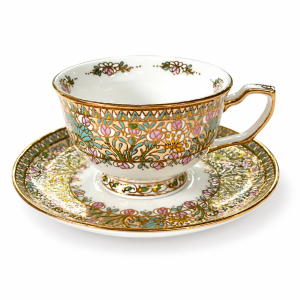 JJ Benjarong Magnolia Tea or Coffee Cup and Saucer, 220 ml — 3