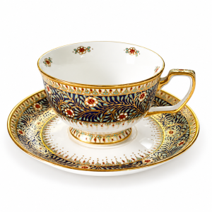 JJ Benjarong Magnolia Tea or Coffee Cup and Saucer, 220 ml — 8
