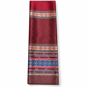 Handwoven Thai Silk Tube Skirt Fabric, Woven Pattern — 6