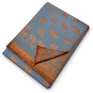 Asia Thai Silk Elephant Floral Scarf, 1 Piece