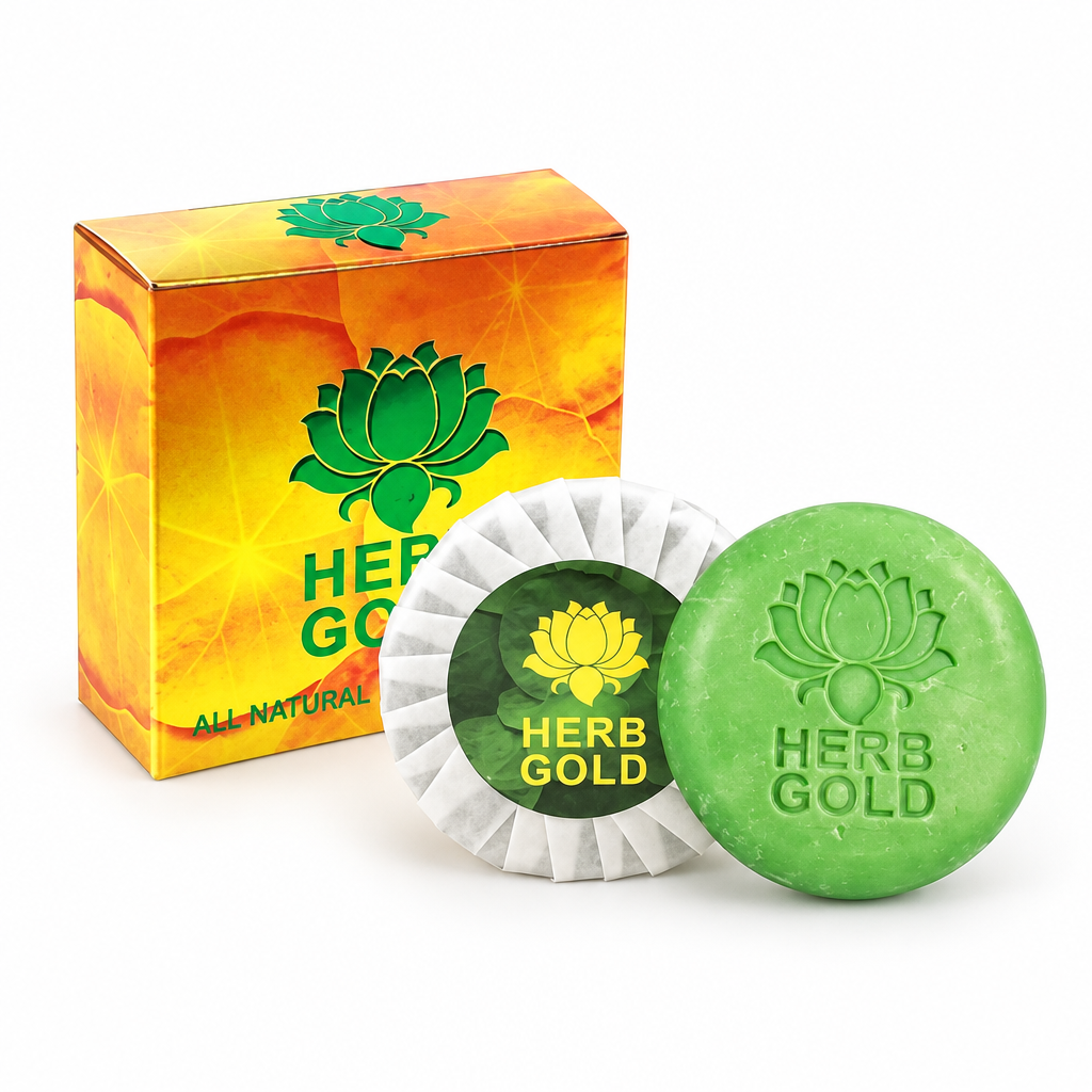Herb Gold Soap for Face and Body, 110 g