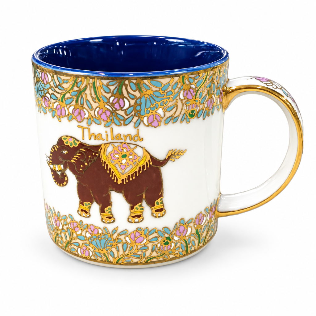 Benjarong ceramic coffee and tea mug by JJ Benjarong — 1
