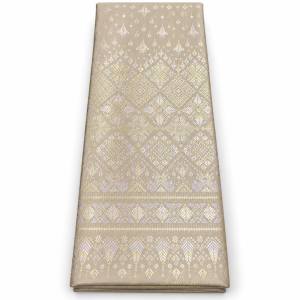 Handwoven Kalasin Silk Fabric Panel with Woven Pattern — 4
