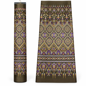 Handwoven Kalasin Silk Fabric Panel with Woven Pattern — 5