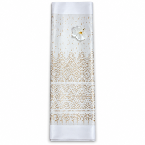 Handwoven Kalasin Silk Fabric Panel with Woven Pattern — 9