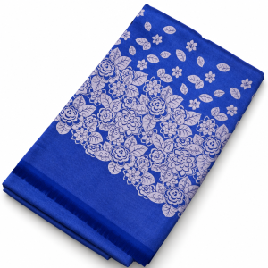 Handwoven Lightweight Thai Silk Scarf, Elephant Motif — 2