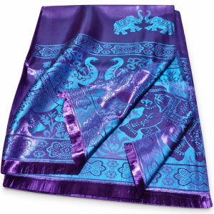 Handwoven Thai Silk Elephant Motif Scarf & Shawl — 5