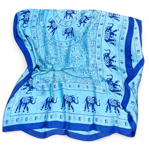 Silk Shawl and Scarf with Elephant Motif — 4