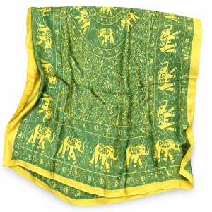 Silk Shawl and Scarf with Elephant Motif — 5