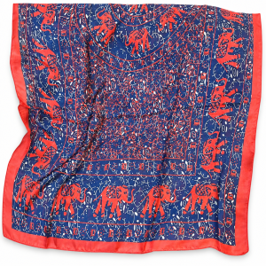 Silk Shawl and Scarf with Elephant Motif — 7
